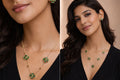 Emerald Cross Premium Necklace Set