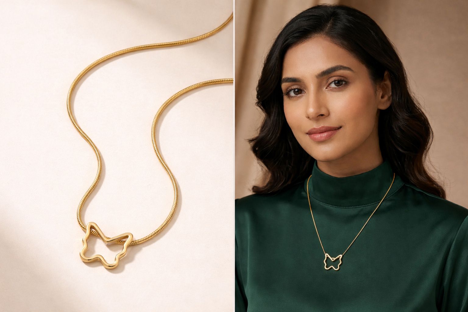 Butterfly Thread Pendant Chain (Daily Wear)