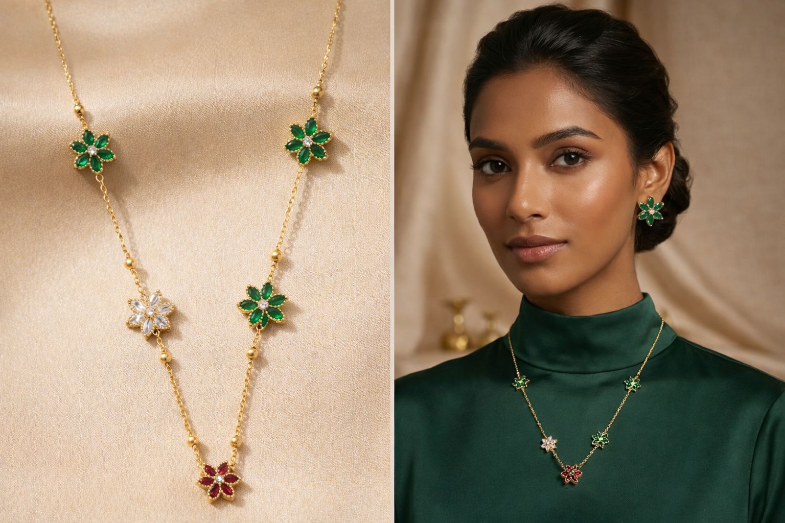Emerald Blossom Premium Chain Set