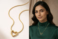 Thread Heart Pendant Gold Chain
