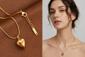 Gold Heart Pendant Chain (Anti-Tarnish)
