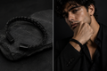 Black Braided Cuff Bracelet – Villain Edition