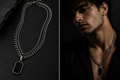 Dual-Layer Silver Tag Necklace – Villain Edition